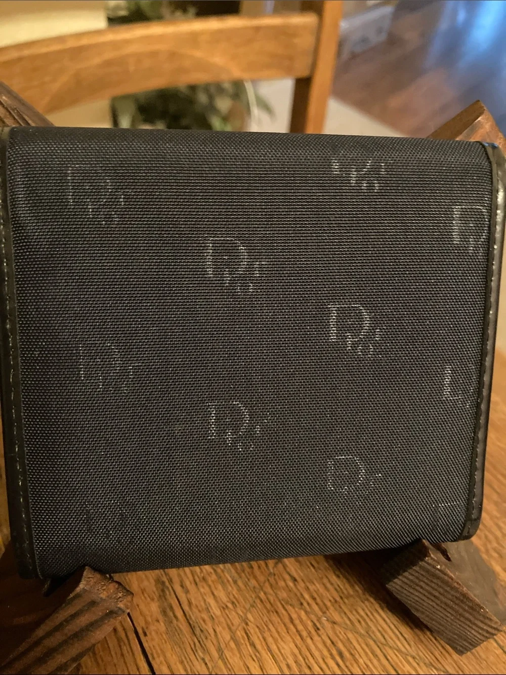 Christian Dior Jacquard Compact Wallet Vintage